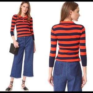 FRAME Striped Sweatshirt | Size XS